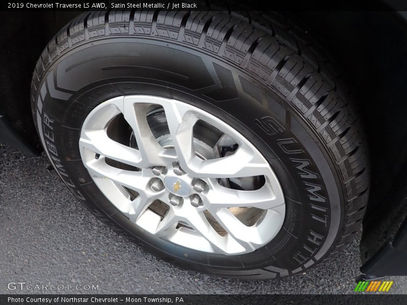 Satin Steel Metallic / Jet Black 2019 Chevrolet Traverse LS AWD