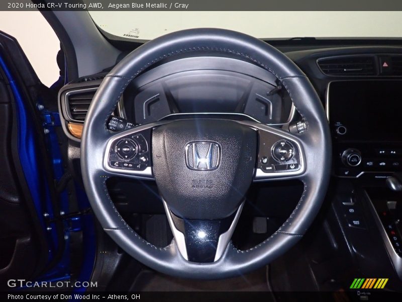 Aegean Blue Metallic / Gray 2020 Honda CR-V Touring AWD