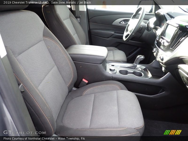 Satin Steel Metallic / Jet Black 2019 Chevrolet Traverse LS AWD