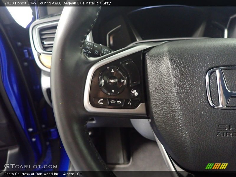 Aegean Blue Metallic / Gray 2020 Honda CR-V Touring AWD