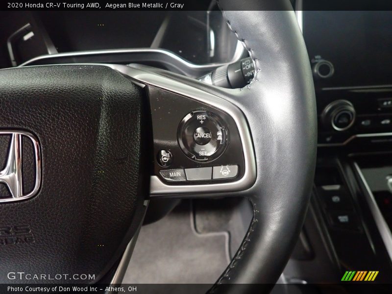 Aegean Blue Metallic / Gray 2020 Honda CR-V Touring AWD