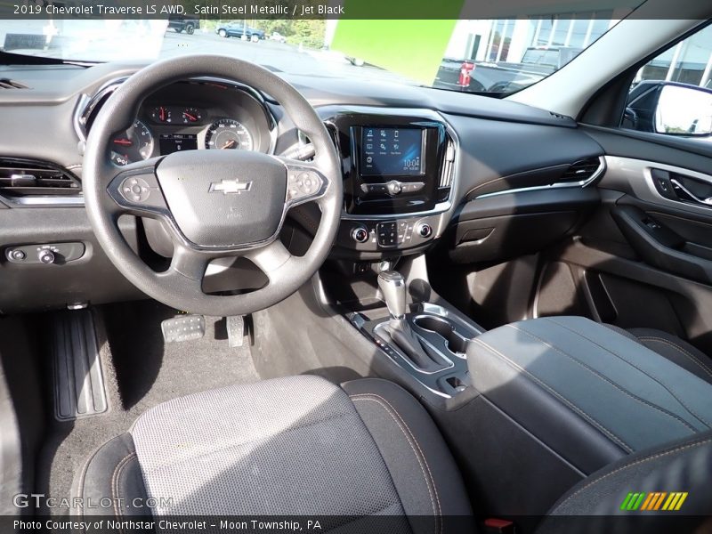 Satin Steel Metallic / Jet Black 2019 Chevrolet Traverse LS AWD