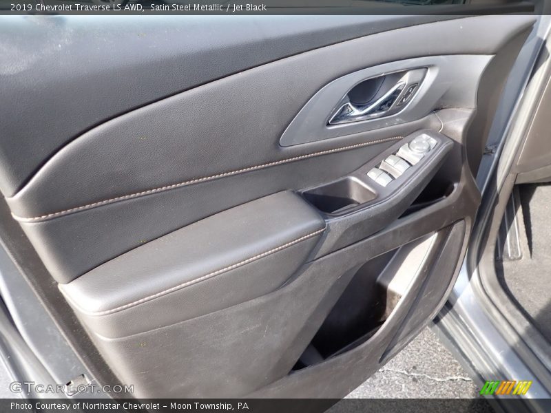 Satin Steel Metallic / Jet Black 2019 Chevrolet Traverse LS AWD