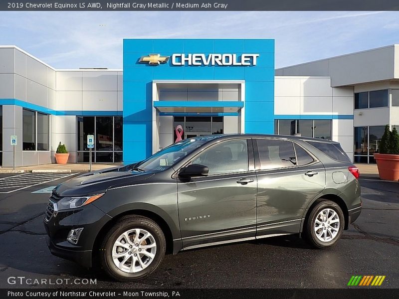 Nightfall Gray Metallic / Medium Ash Gray 2019 Chevrolet Equinox LS AWD