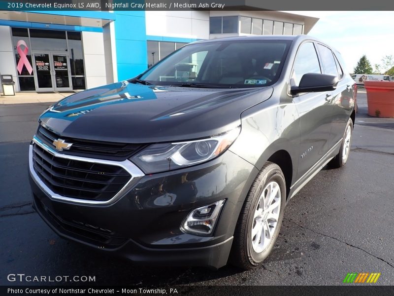 Nightfall Gray Metallic / Medium Ash Gray 2019 Chevrolet Equinox LS AWD