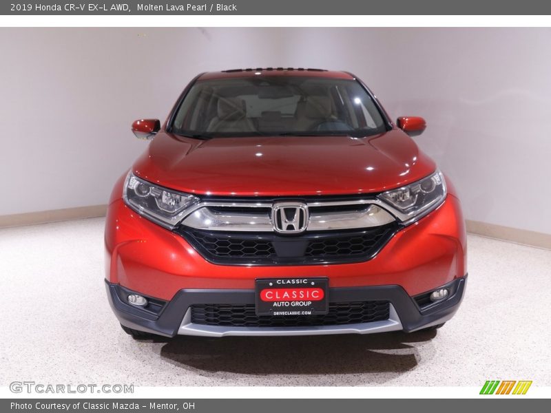 Molten Lava Pearl / Black 2019 Honda CR-V EX-L AWD