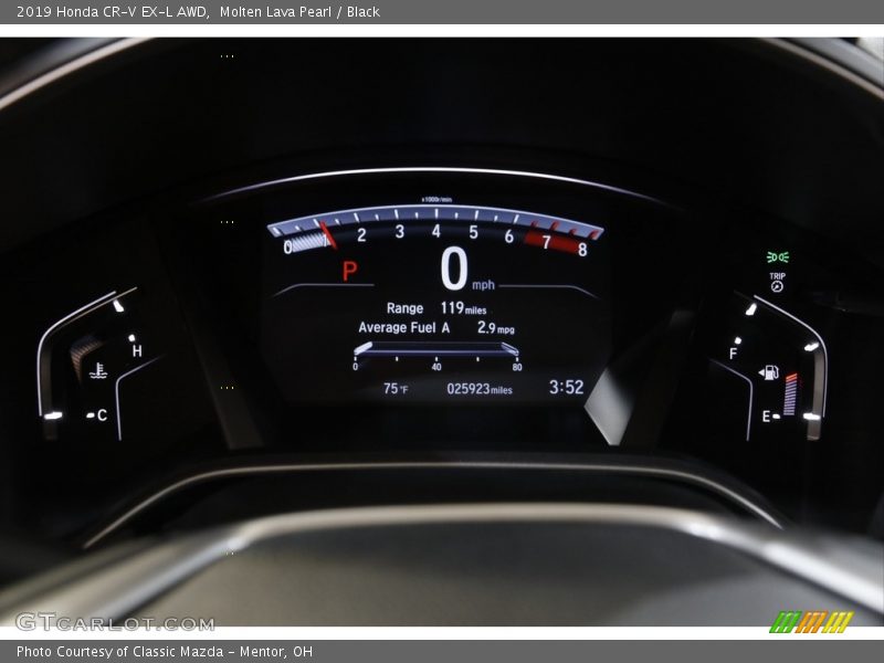 Molten Lava Pearl / Black 2019 Honda CR-V EX-L AWD