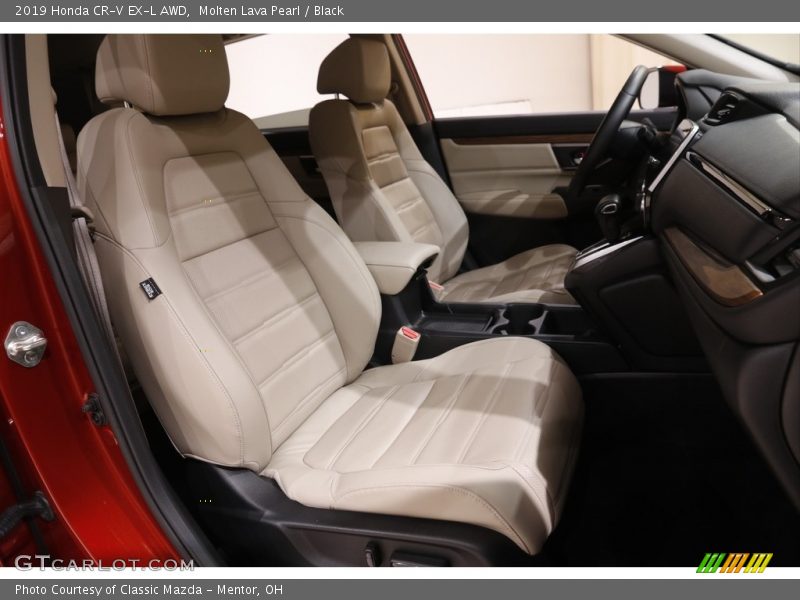 Molten Lava Pearl / Black 2019 Honda CR-V EX-L AWD