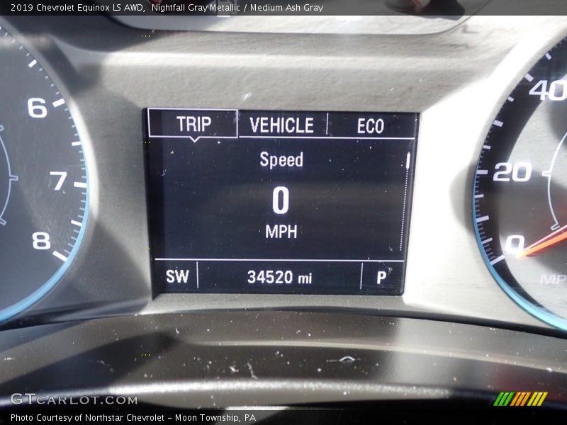 Nightfall Gray Metallic / Medium Ash Gray 2019 Chevrolet Equinox LS AWD