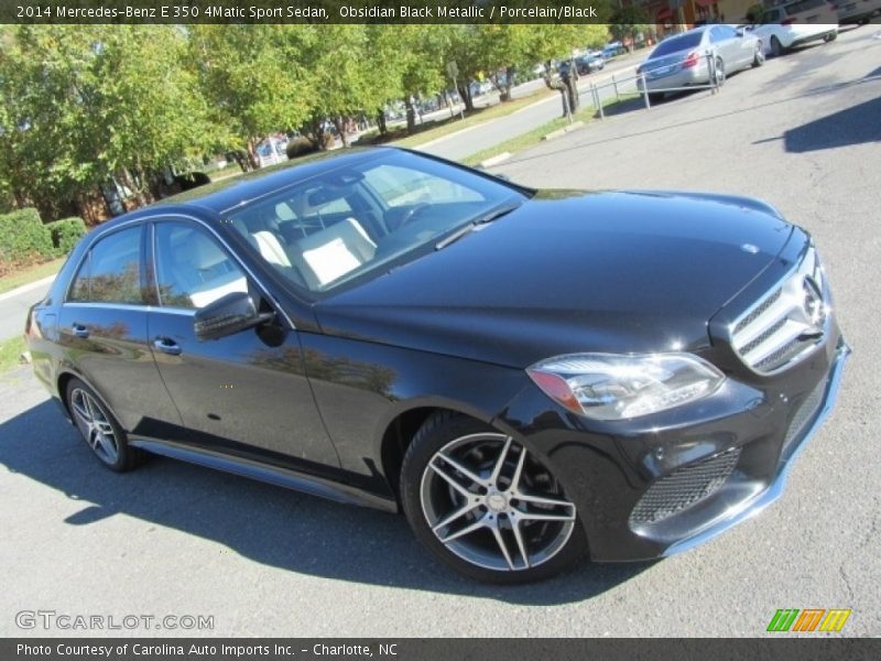 Obsidian Black Metallic / Porcelain/Black 2014 Mercedes-Benz E 350 4Matic Sport Sedan