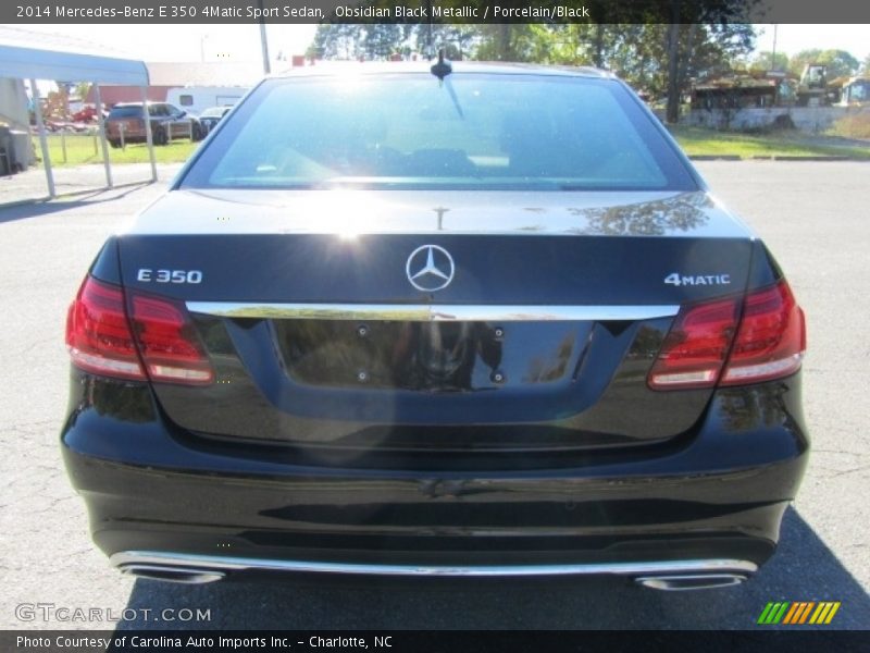 Obsidian Black Metallic / Porcelain/Black 2014 Mercedes-Benz E 350 4Matic Sport Sedan