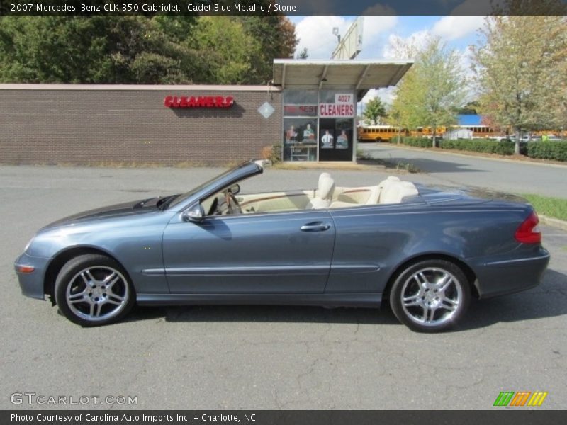 Cadet Blue Metallic / Stone 2007 Mercedes-Benz CLK 350 Cabriolet