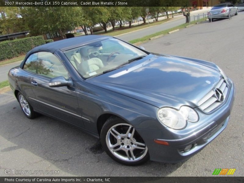 Cadet Blue Metallic / Stone 2007 Mercedes-Benz CLK 350 Cabriolet