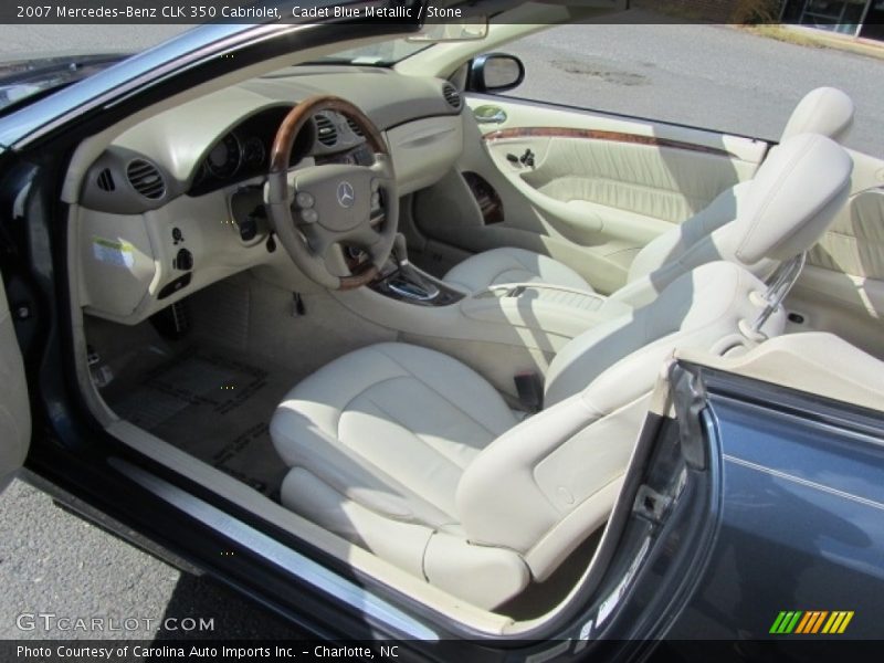 Cadet Blue Metallic / Stone 2007 Mercedes-Benz CLK 350 Cabriolet