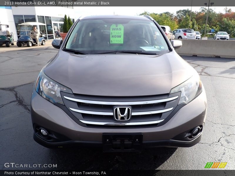 Polished Metal Metallic / Black 2013 Honda CR-V EX-L AWD