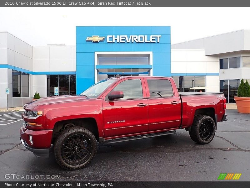 Siren Red Tintcoat / Jet Black 2016 Chevrolet Silverado 1500 LT Crew Cab 4x4
