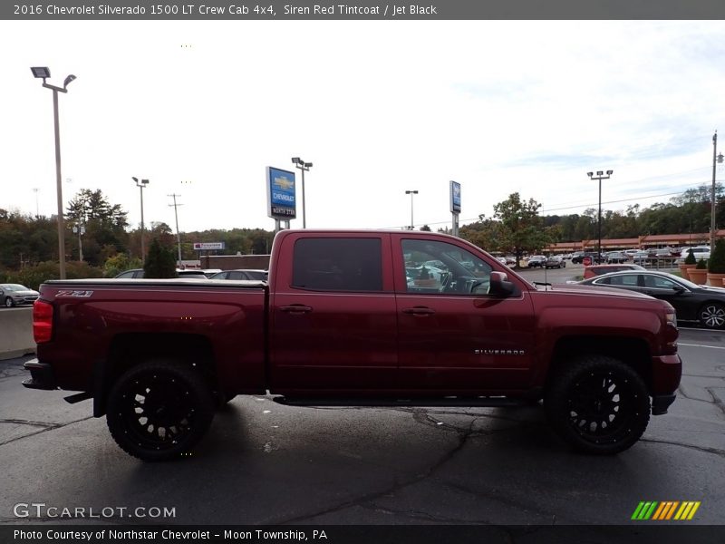 Siren Red Tintcoat / Jet Black 2016 Chevrolet Silverado 1500 LT Crew Cab 4x4