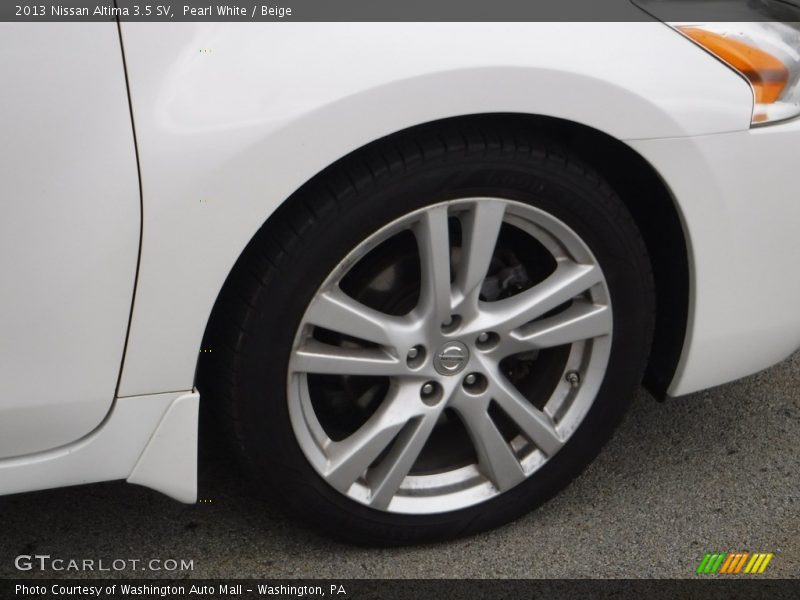Pearl White / Beige 2013 Nissan Altima 3.5 SV