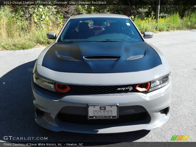 Destroyer Gray / Demonic Red/Black 2019 Dodge Charger SRT Hellcat