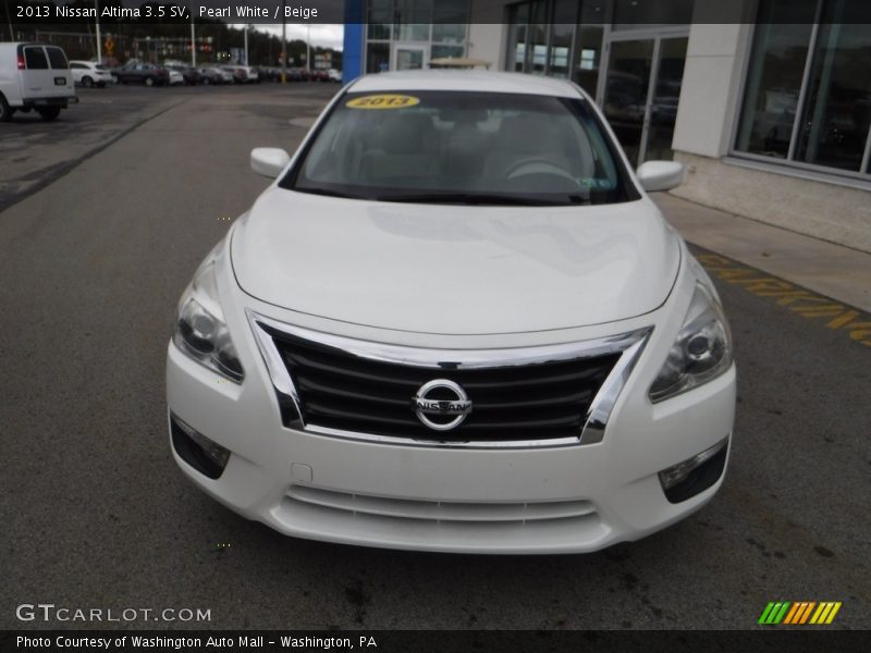Pearl White / Beige 2013 Nissan Altima 3.5 SV