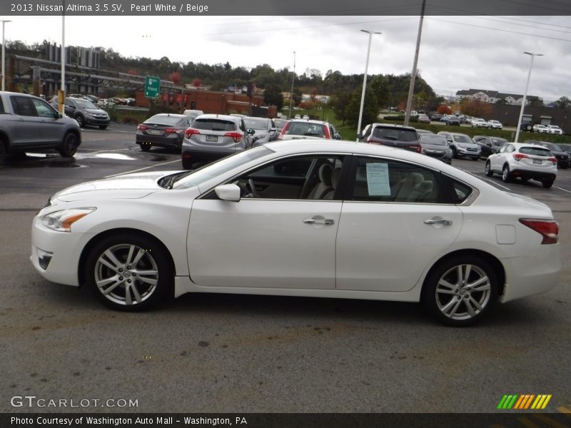 Pearl White / Beige 2013 Nissan Altima 3.5 SV