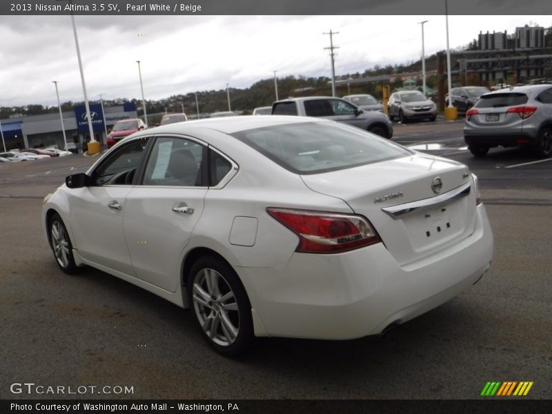 Pearl White / Beige 2013 Nissan Altima 3.5 SV