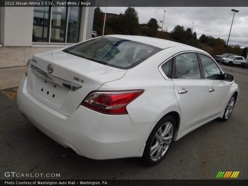 Pearl White / Beige 2013 Nissan Altima 3.5 SV