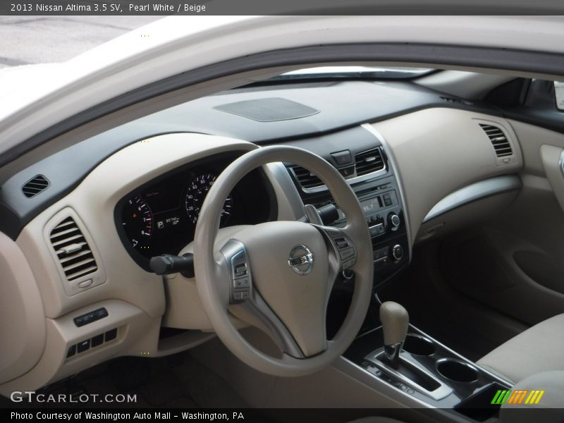 Pearl White / Beige 2013 Nissan Altima 3.5 SV