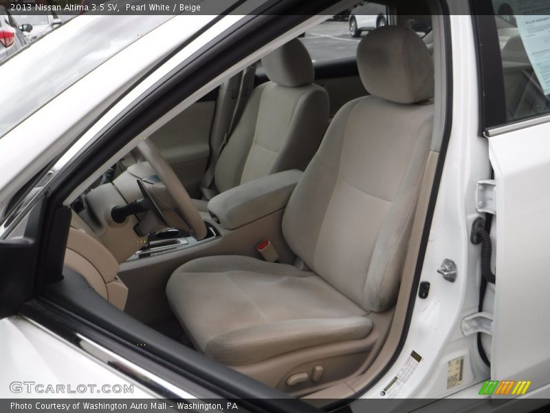 Pearl White / Beige 2013 Nissan Altima 3.5 SV