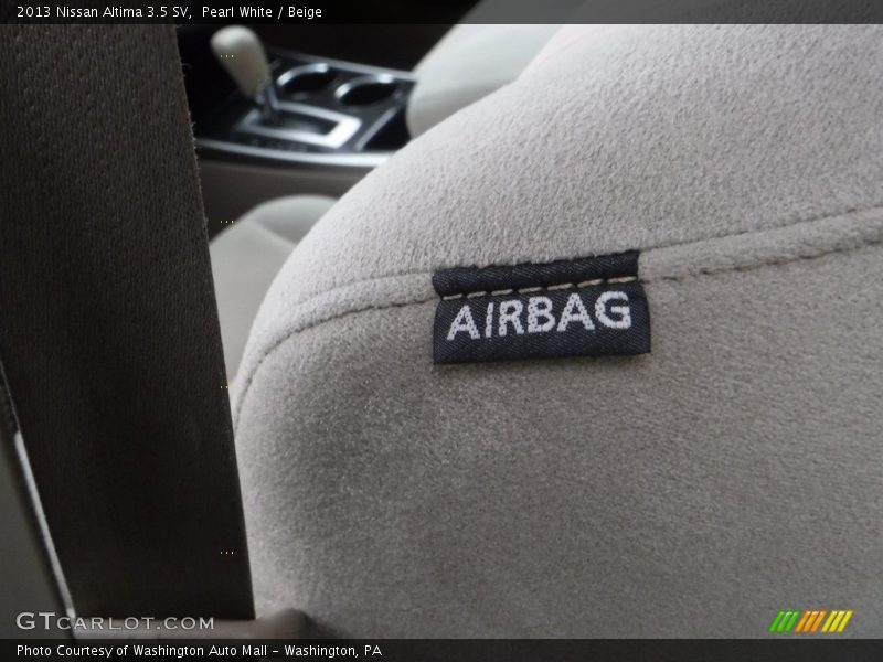 Pearl White / Beige 2013 Nissan Altima 3.5 SV