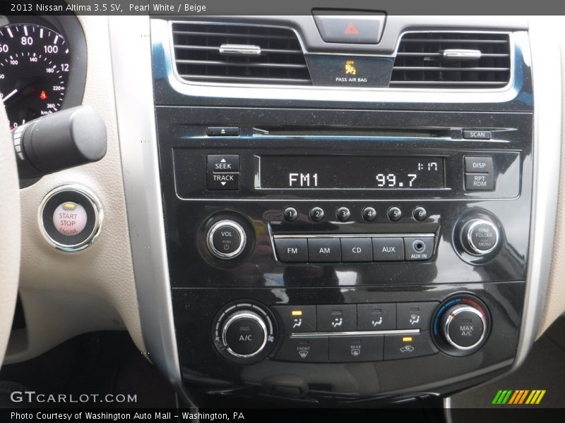 Pearl White / Beige 2013 Nissan Altima 3.5 SV