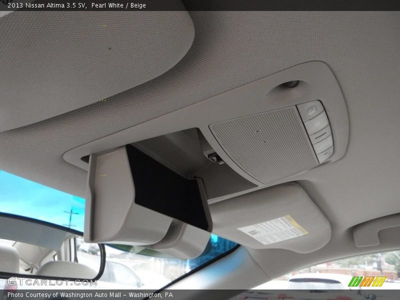Pearl White / Beige 2013 Nissan Altima 3.5 SV