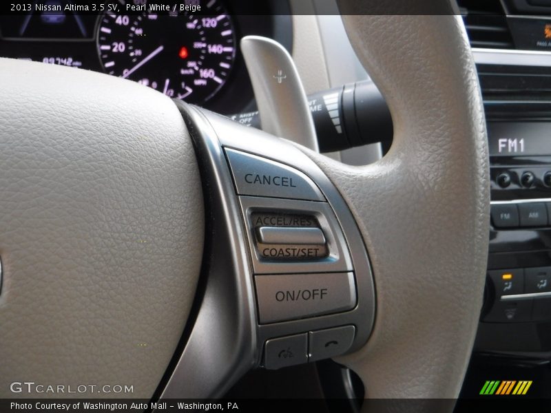 Pearl White / Beige 2013 Nissan Altima 3.5 SV