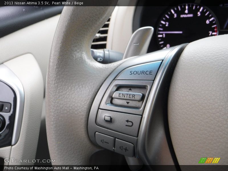 Pearl White / Beige 2013 Nissan Altima 3.5 SV