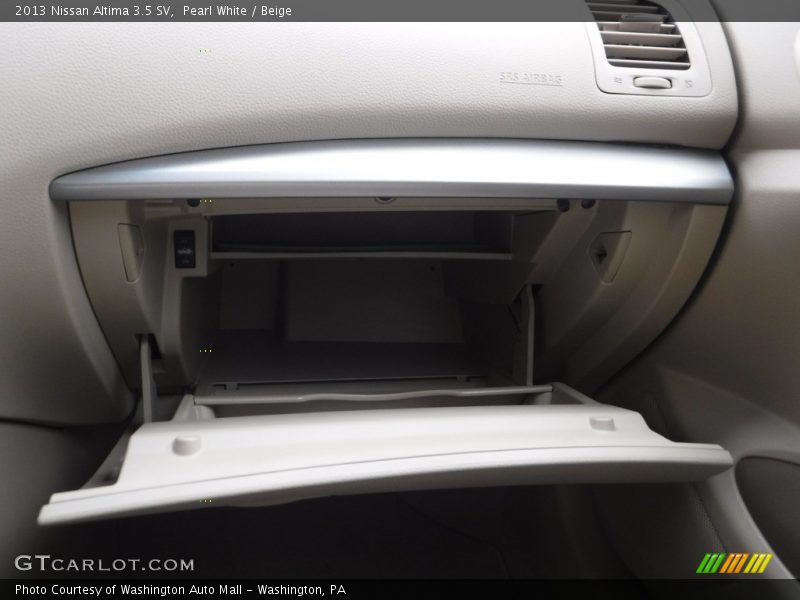 Pearl White / Beige 2013 Nissan Altima 3.5 SV