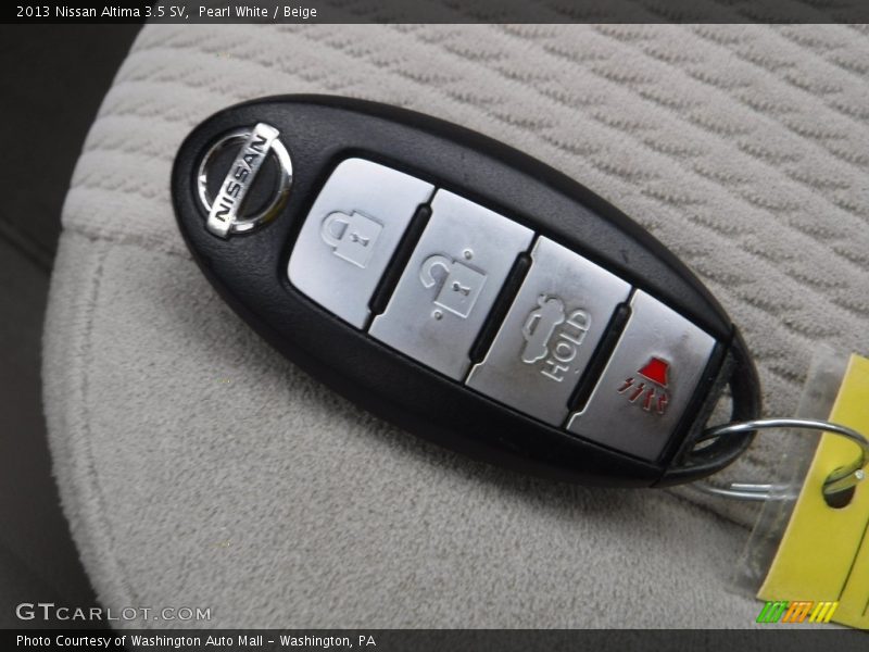 Pearl White / Beige 2013 Nissan Altima 3.5 SV