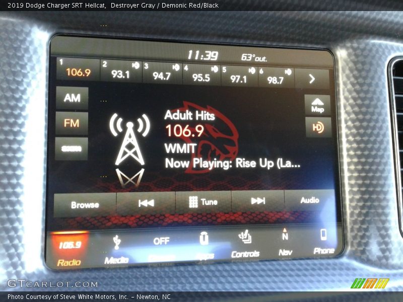 Destroyer Gray / Demonic Red/Black 2019 Dodge Charger SRT Hellcat