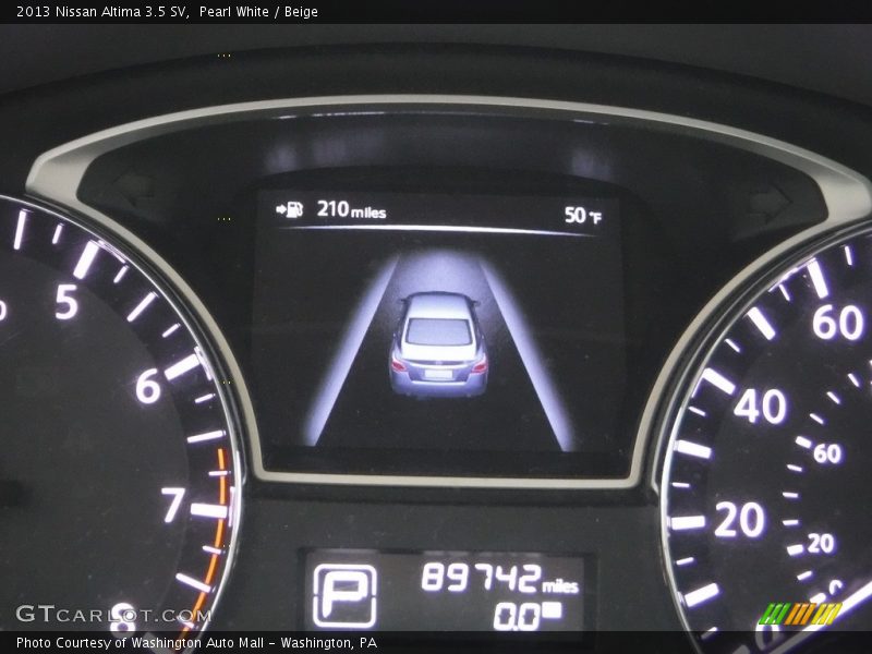 Pearl White / Beige 2013 Nissan Altima 3.5 SV