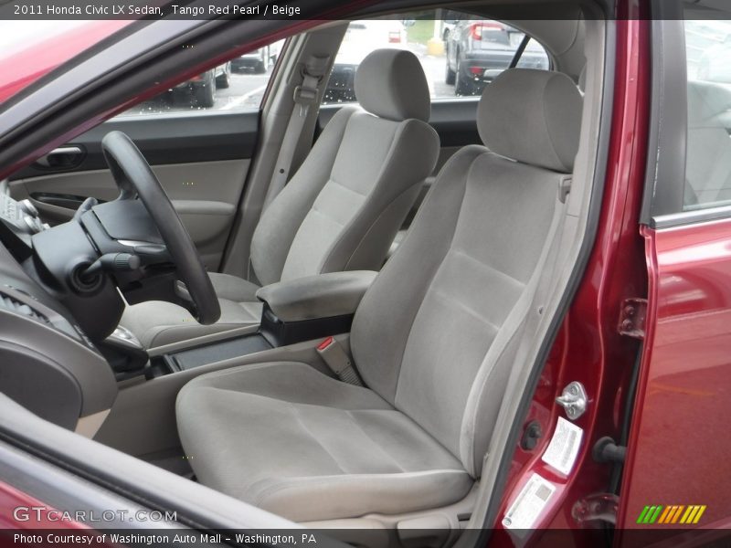 Tango Red Pearl / Beige 2011 Honda Civic LX Sedan