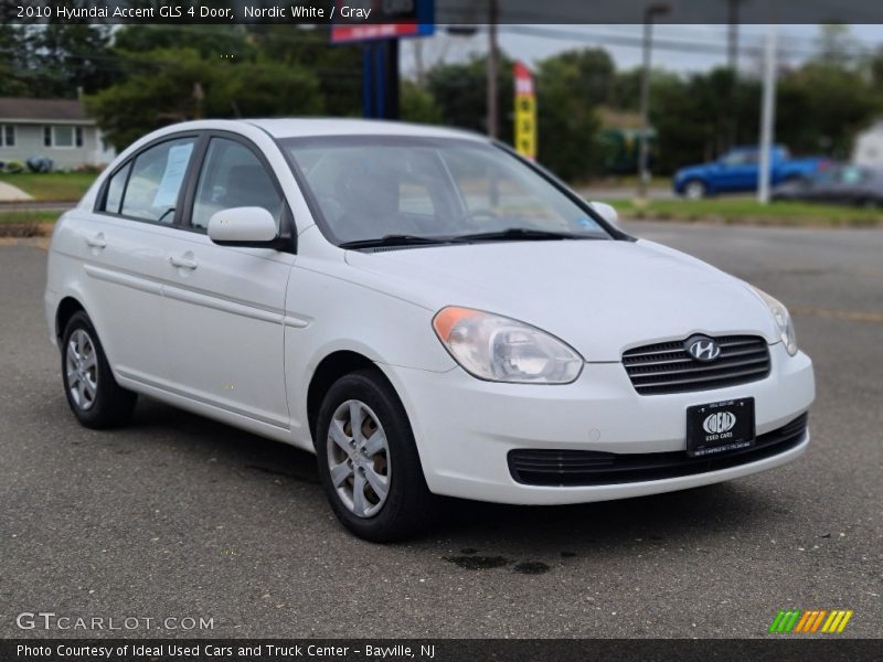 Nordic White / Gray 2010 Hyundai Accent GLS 4 Door