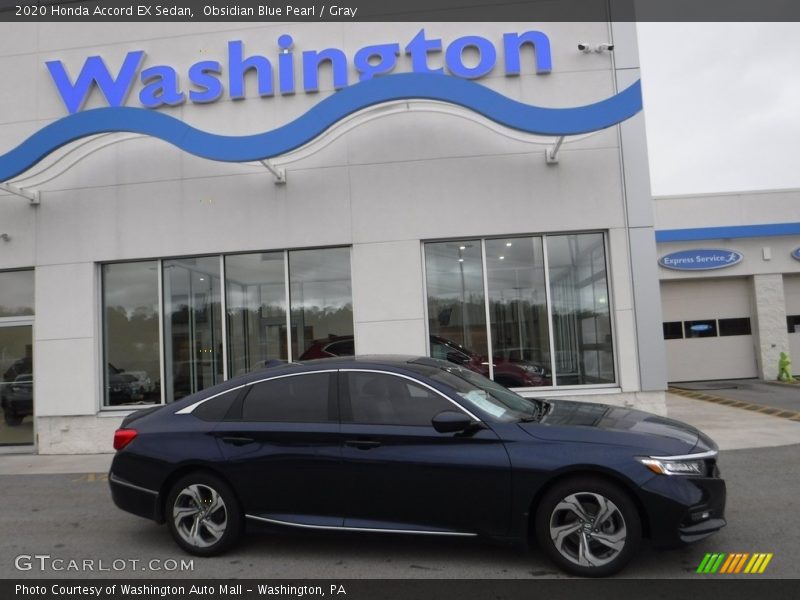 Obsidian Blue Pearl / Gray 2020 Honda Accord EX Sedan