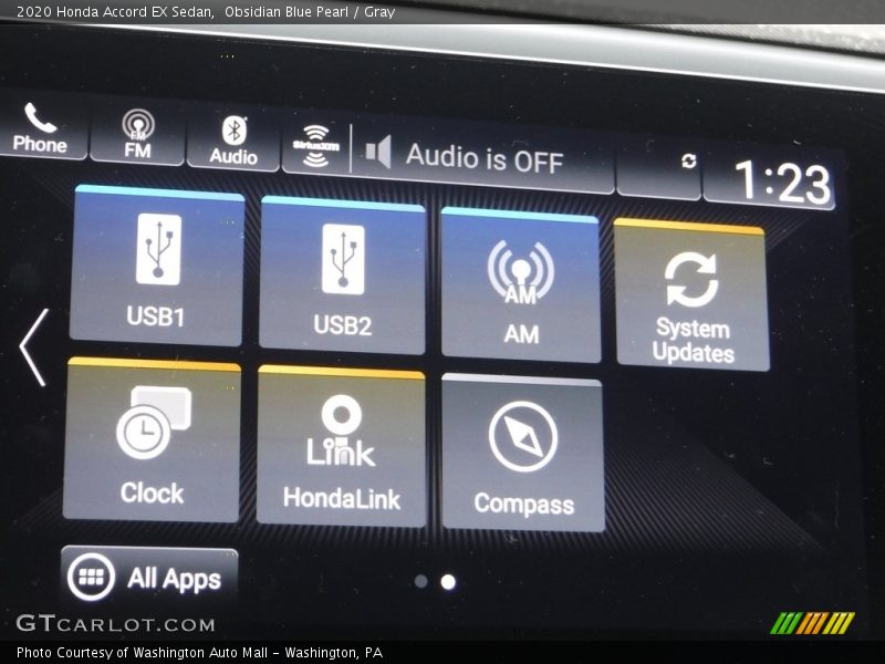 Obsidian Blue Pearl / Gray 2020 Honda Accord EX Sedan