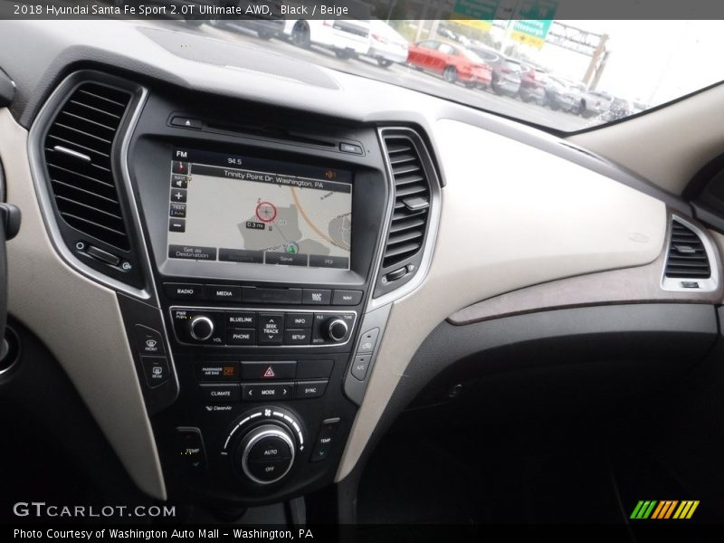 Black / Beige 2018 Hyundai Santa Fe Sport 2.0T Ultimate AWD