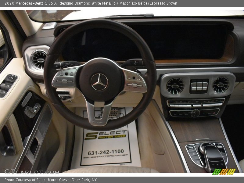 designo Diamond White Metallic / Macchiato Beige/Espresso Brown 2020 Mercedes-Benz G 550