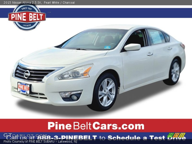 Pearl White / Charcoal 2015 Nissan Altima 2.5 SV
