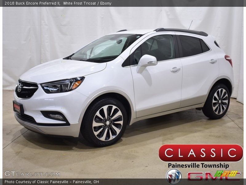White Frost Tricoat / Ebony 2018 Buick Encore Preferred II