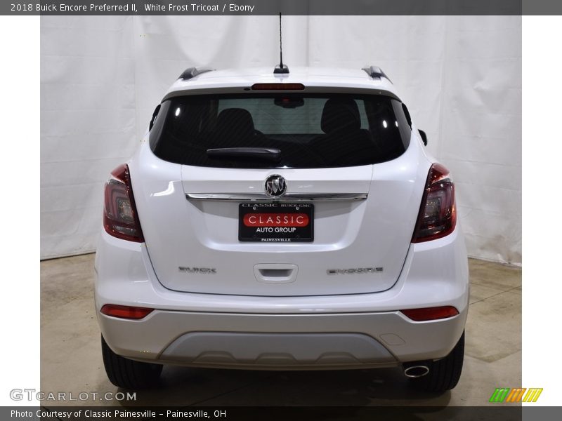 White Frost Tricoat / Ebony 2018 Buick Encore Preferred II