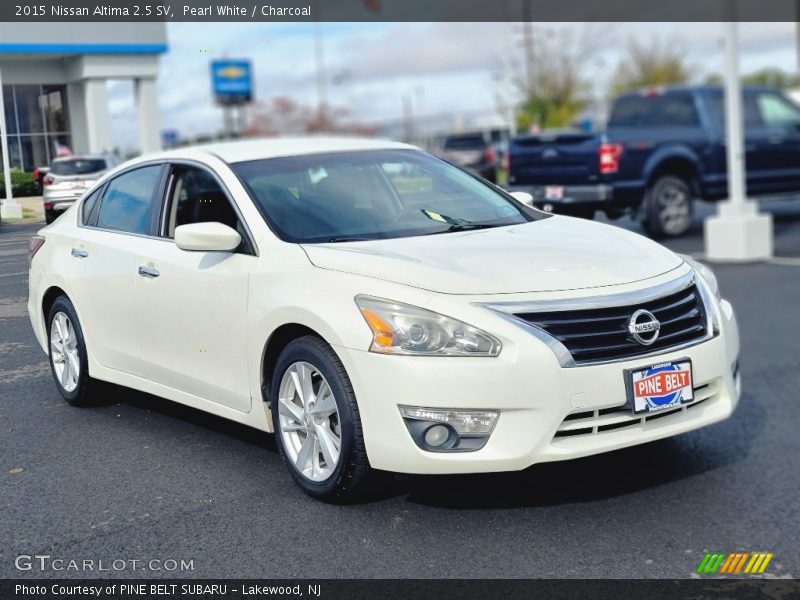Pearl White / Charcoal 2015 Nissan Altima 2.5 SV