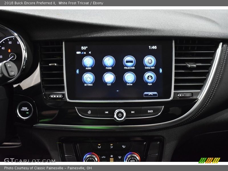 White Frost Tricoat / Ebony 2018 Buick Encore Preferred II