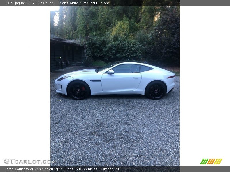 Polaris White / Jet/Red Duotone 2015 Jaguar F-TYPE R Coupe